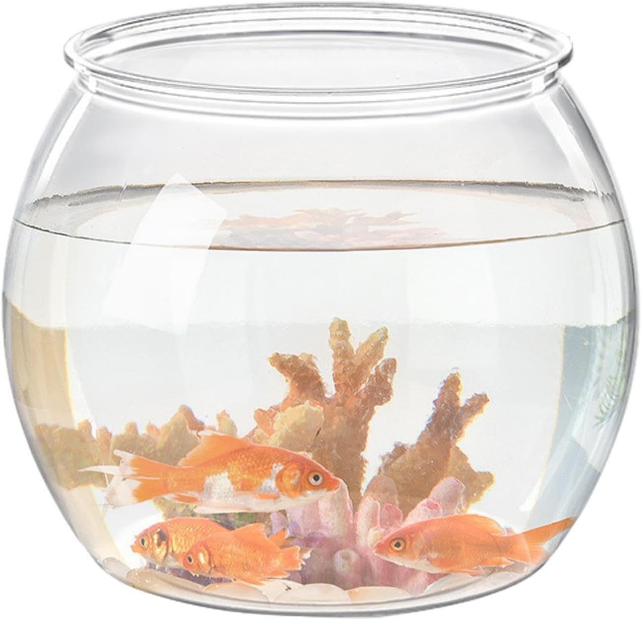 Fish Tank Bowl - Terrarium round Tank, Clear Bubble Bowl | Betta Fish Tank Plant Pot with 360 Viewing Design, Shatterproof Pet Fish Enclosure Display Bowl for Desktop Home Offices, 27.94X24.38Cm image number 5