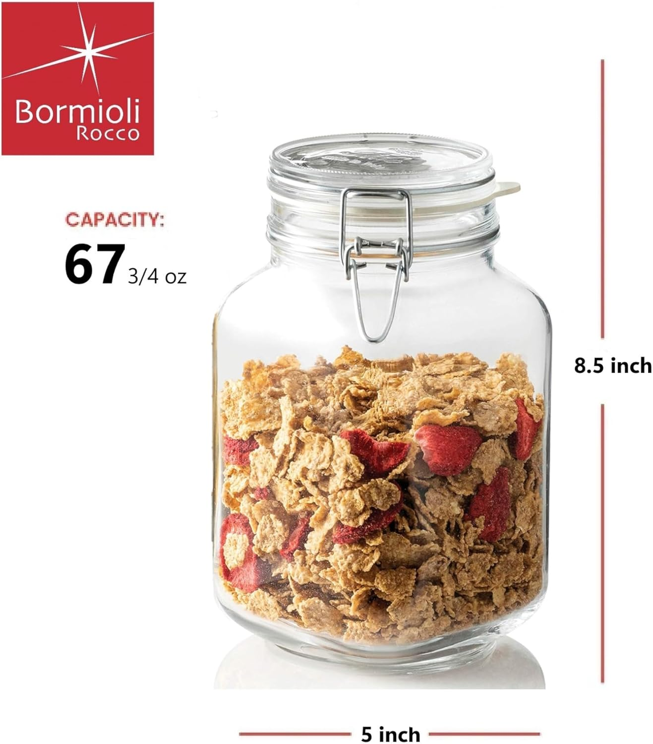Bormioli Rocco 1.49240 (08029) RBR0605 Fido Jar 2L image number 6