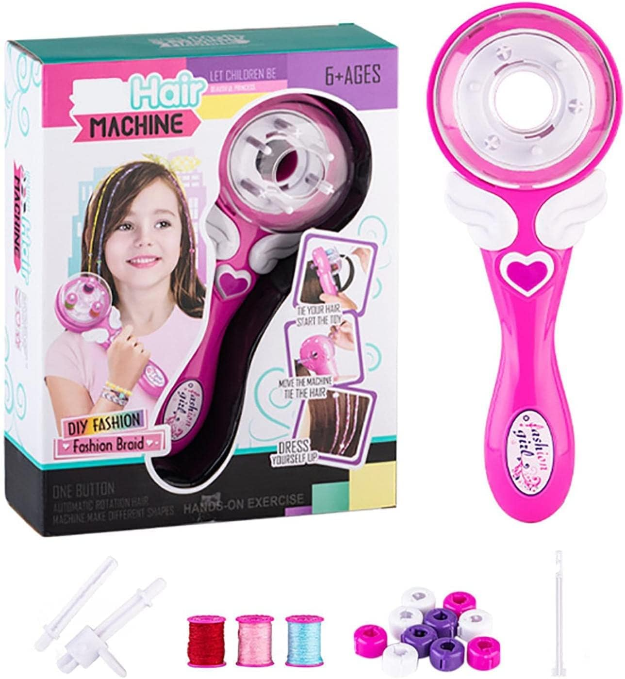 Hair Braider Machine Electric Hair Braiding Machine DIY Hair Styling Tools Hair Twister Machine Hairstyle Tools Toy Set for Teen Girls (Hair Braider Samll) image number 4