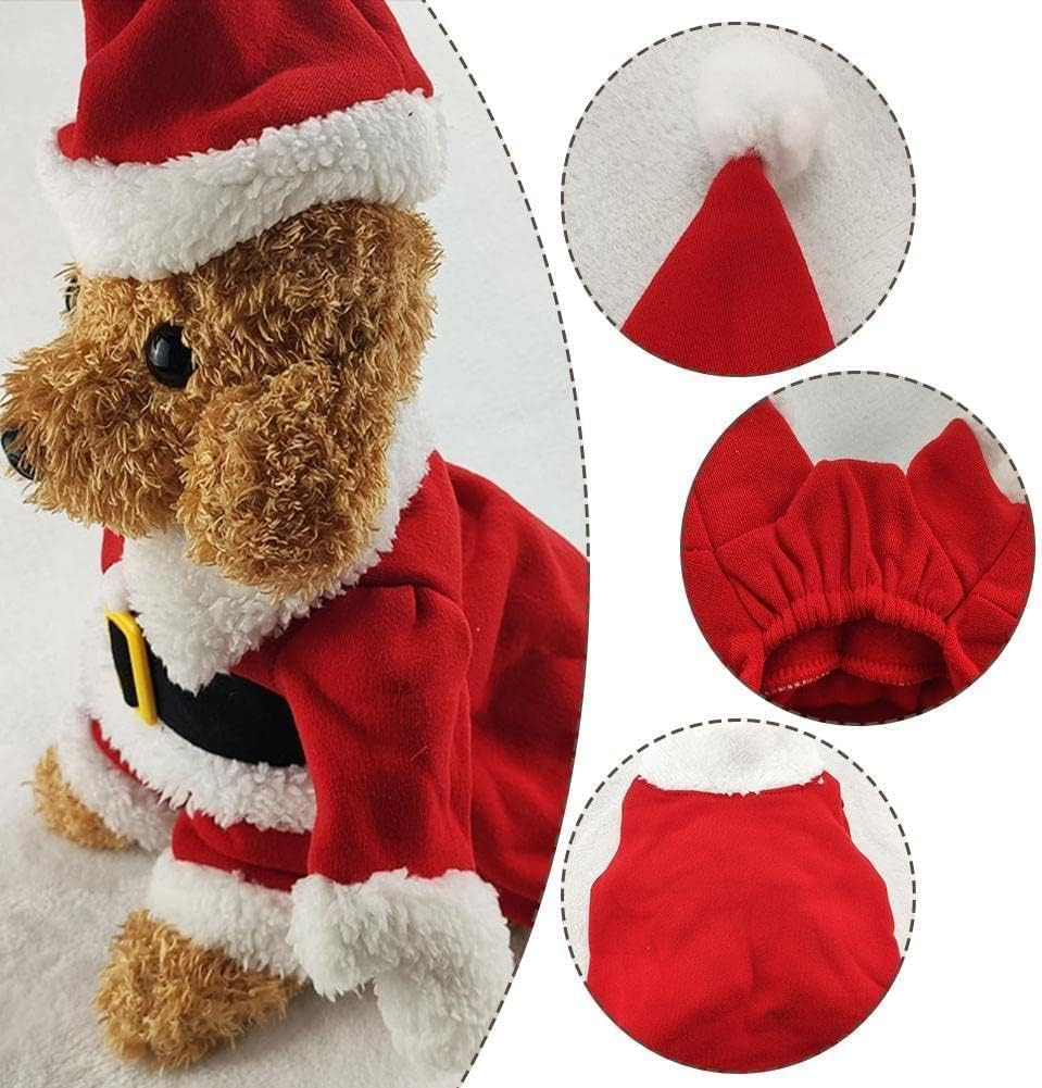 Dog Christmas Pet Clothes Santa Claus Coat Pets Christmas Dog Apparel Dog Costumes Small O9A0 for Or image number 3