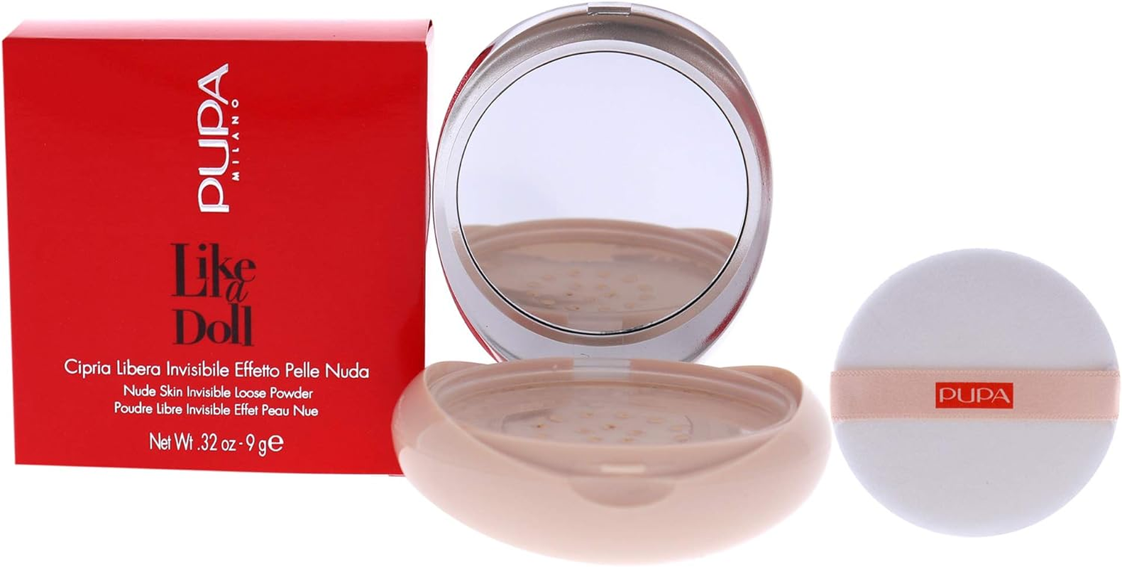 Pupa Milano like a Doll Invisible Loose Powder, Natural Beige, 0.09 G