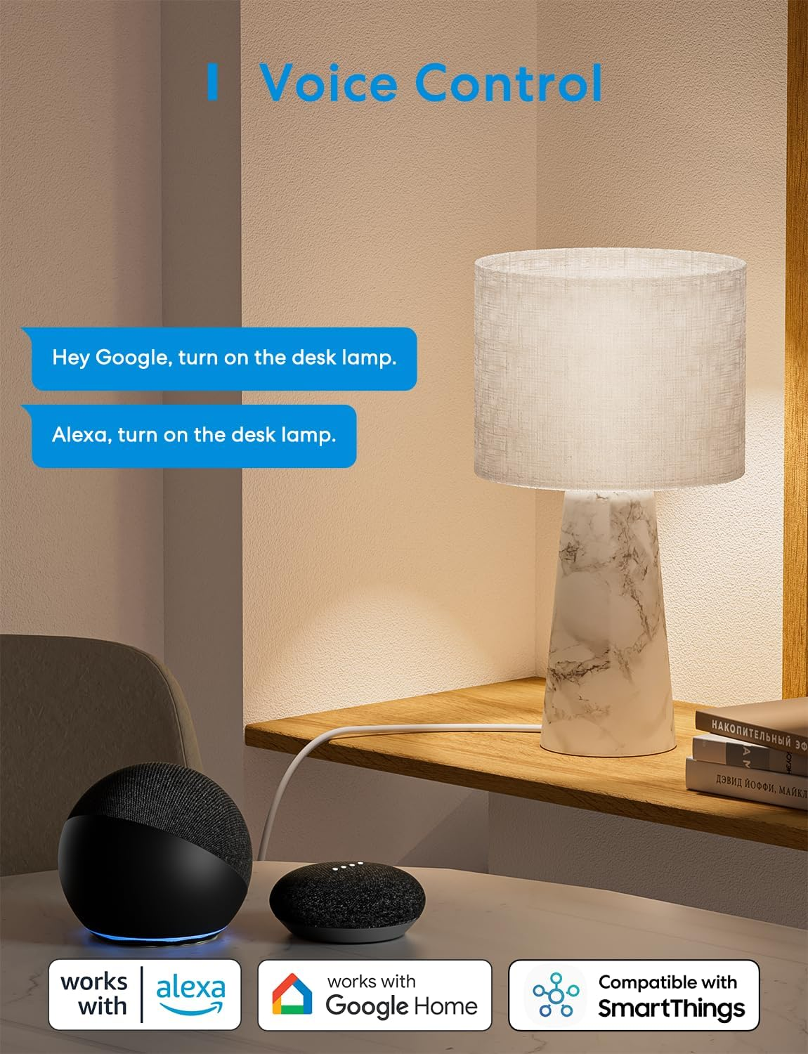 Meross Mini Smart Plug with Energy Monitor, 10A Wifi Outlet Socket Support Voice & App Remote Control, Timer, Offline Control, Compatible with Alexa, Google Home, Smartthings, 2 Pack image number 2