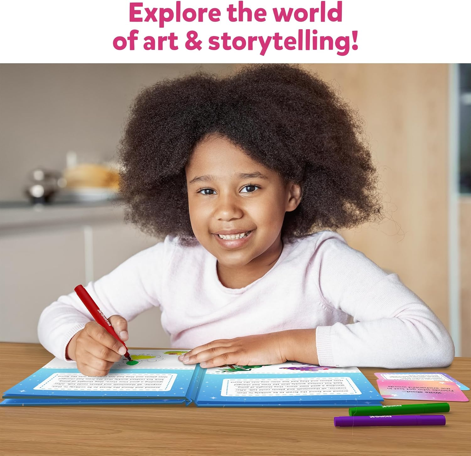 Skillmatics Storybook Art Kit - Create Fairytale Stories, DIY Craft & Writing Kit with 300+ Stickers, Scrapbooking & Journal Activity, Gifts for Kids Ages 5, 6, 7, 8, 9, 10 image number 3