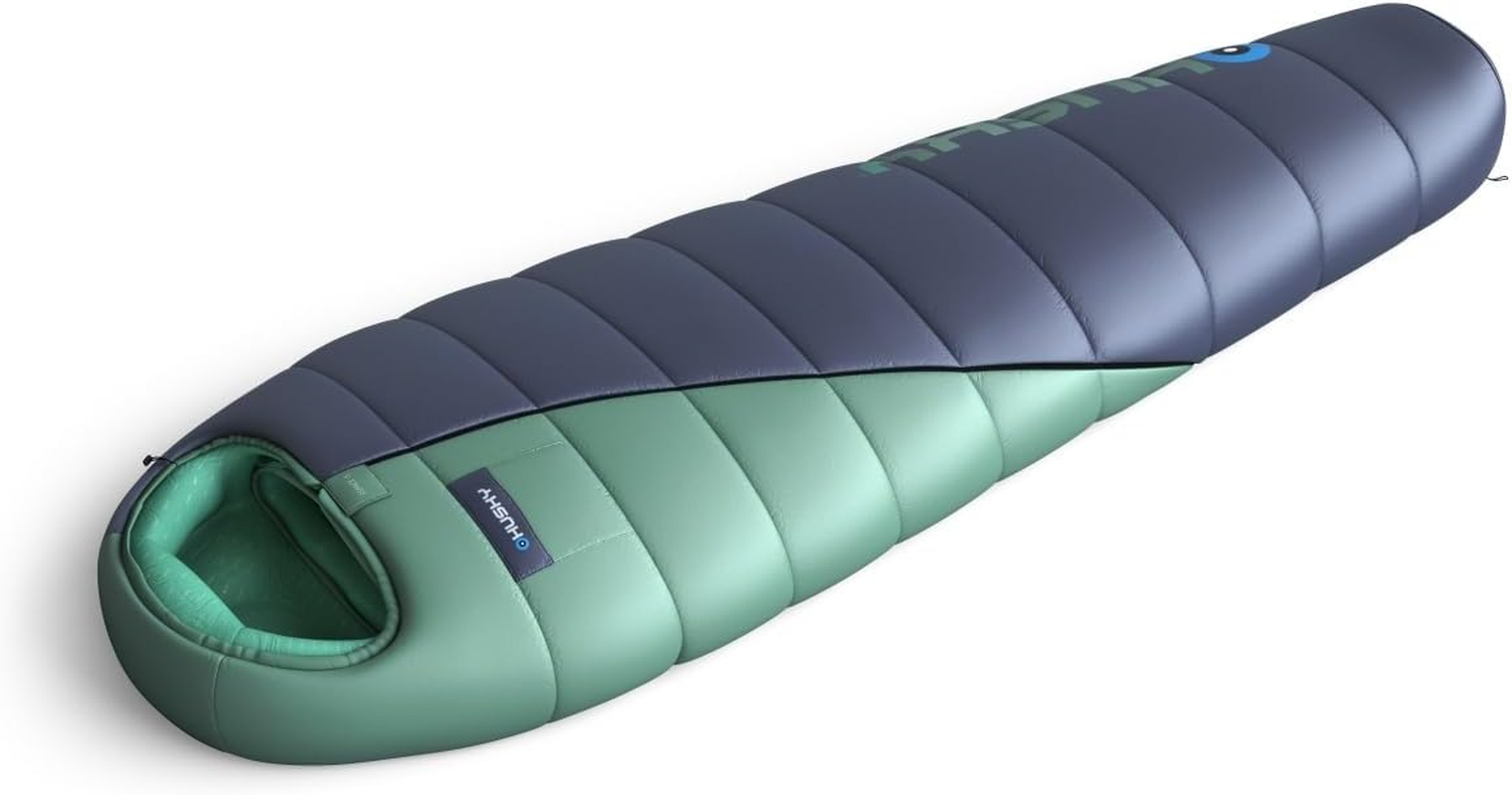 Husky Espace Ultralight Sleeping Bag 3 Seasons up to -6&deg;C, Warm Summer Mummy Sleeping Bag for Adults, Summer Sleeping Bag for Camping, Trekking and Outdoor (Blue/Mint, 210 X 85 Cm) image number 4