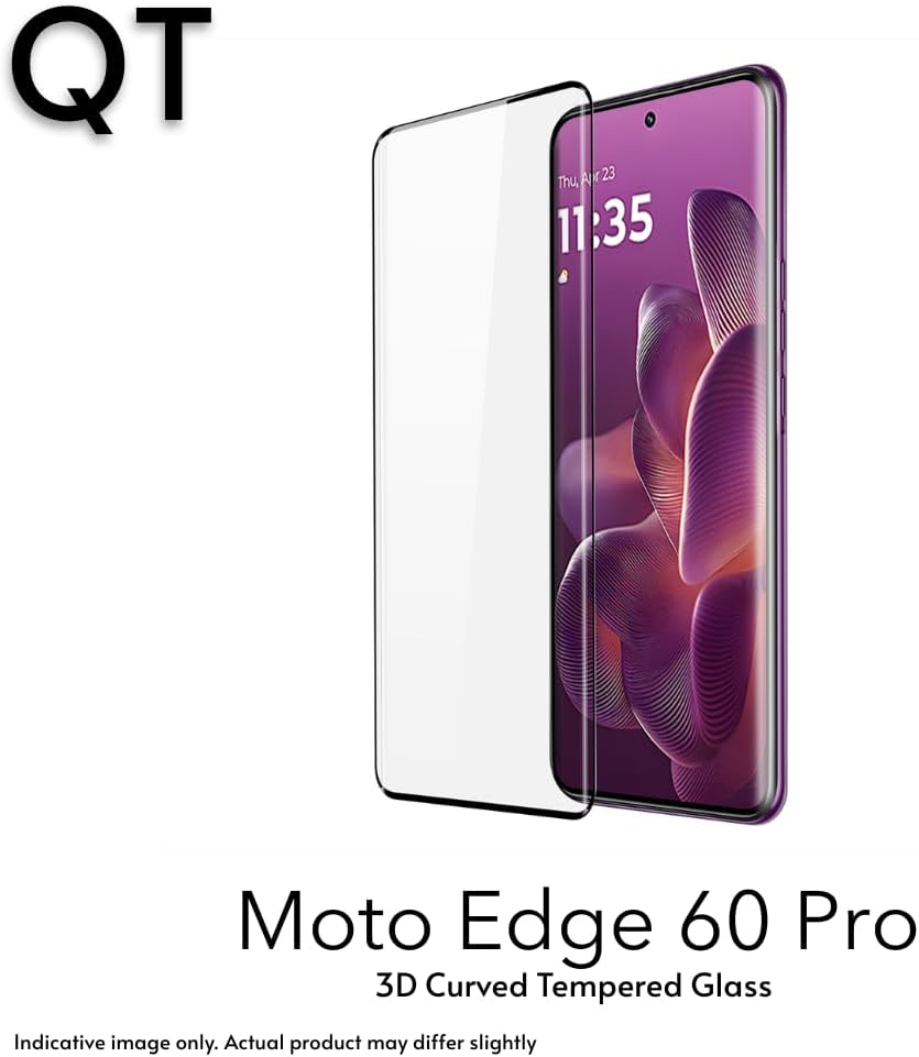 [3-Pack] 3D Curved Tempered Glass Screen Protector for Motorola Edge 60 Fusion/Edge 60 Pro/Edge 60, Full Coverage, Case-Friendly, HD Clarity image number 1