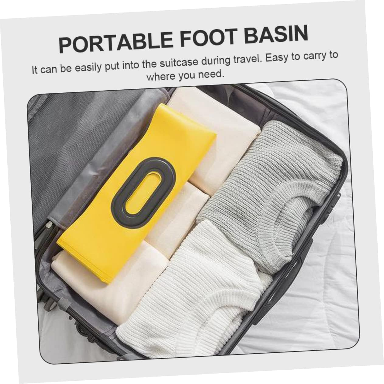 CIMAXIC Portable Foot Bath Bucket Capacity Folding Tub for Soaking Collapsible Foot Soaking Bucket for Home Outdoor Use image number 3