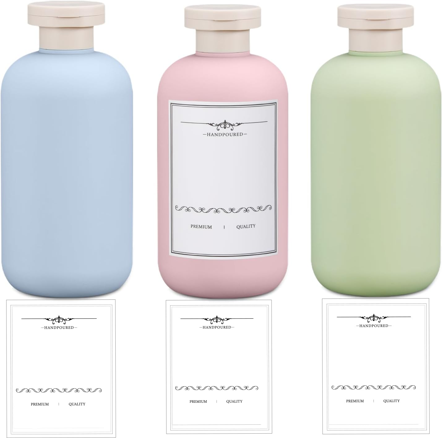 UMETASS Travel Shampoo Bottle, Empty Plastic Squeeze Bottles 10Oz with Flip Cap, Lotion Container for Tavel Size Shampoo and Conditioner image number 7