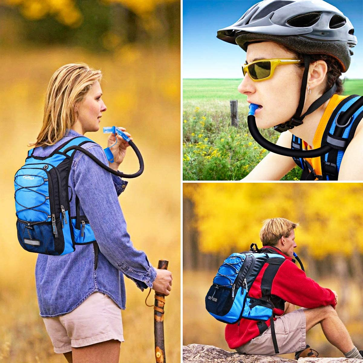 Insulated Hydration Pack Backpack with 3L BPA Free Leak-Proof Water Bladder, Keep Liquids Cool for up to 5 Hours, Daypack for Hiking, Running, Cycling, Hunting, Climbing image number 3