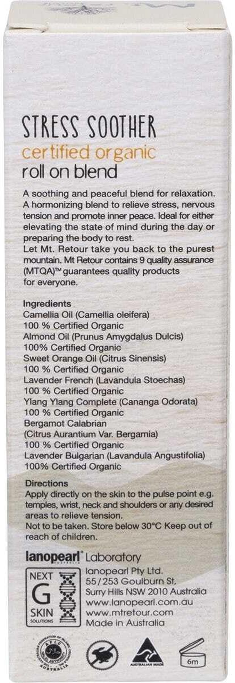 Mt Retour Organic Stress Soother Blend Essential Oil Roll on 10 Ml, image number 2