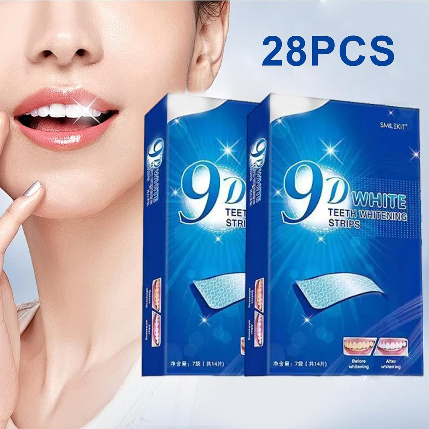 28Pack Teeth Whitening Strips, Smoking Coffee Stain Removal Whitening Strips, Teeth Whitening, Suitable for Home Dental Health Care image number 1