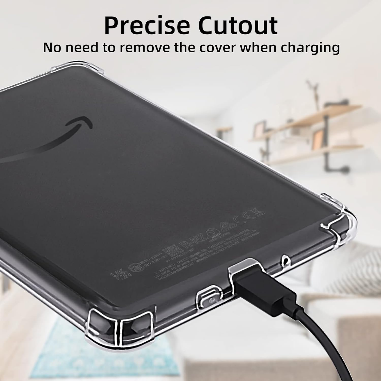 WALNEW Clear Case Cover for Kindle 11Th Gen 2024/2022 (6 Inch, Model: C2V2L3, RS23CV) - Slim Soft TPU Silicone Cover with Enhanced Corners for 6&rdquo; All-New Kindle 2024/2022 (Transparent) image number 6