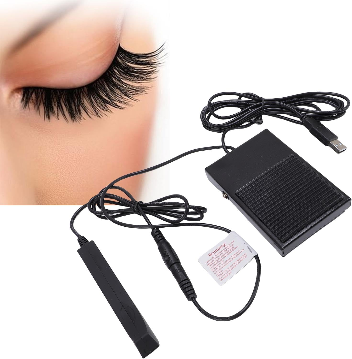 V Lash Light, 5W V Lamp for Eyelash Extension, LED Eyelash Extensions Nail Tech Lash Lamp with Foot Pedal Control for Professional Lash Technicians, Fast Curing image number 2