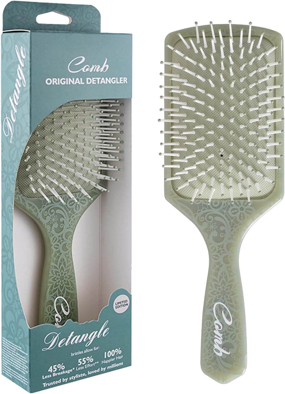 Rylae Air Cushion Comb, Massage Brush for Scalp, a Brush for Dry and Wet Hair, Curling Brush, Suitable for Curly, Straight, Thick, Thin, Damaged Hair (Green) image number 3