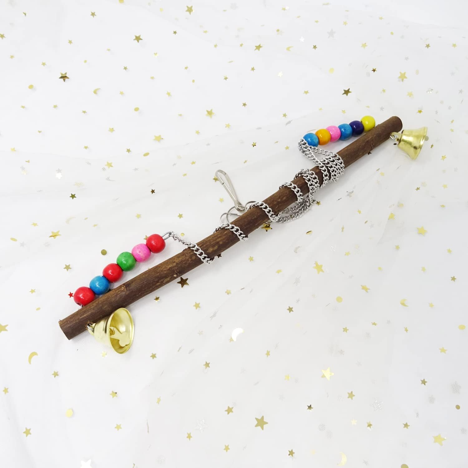 Honbay 1PCS Hens Swing Chicken Toy Wooden Handmade Bird Swing Bird Toy for Large Bird Parrot Hens Cock Macaw image number 6