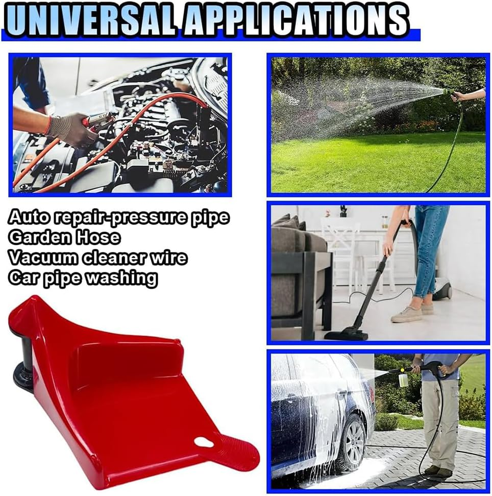 4 Pcs Car Hose Guide, Guide Preventing Pressure Washer Hose Stuck under the Wheels,Slip-Resistant Tire Stoppers Truck Wheel Rolling System Tool, Car Wash Tool for SUV Pickup Truck Motorcycle image number 5