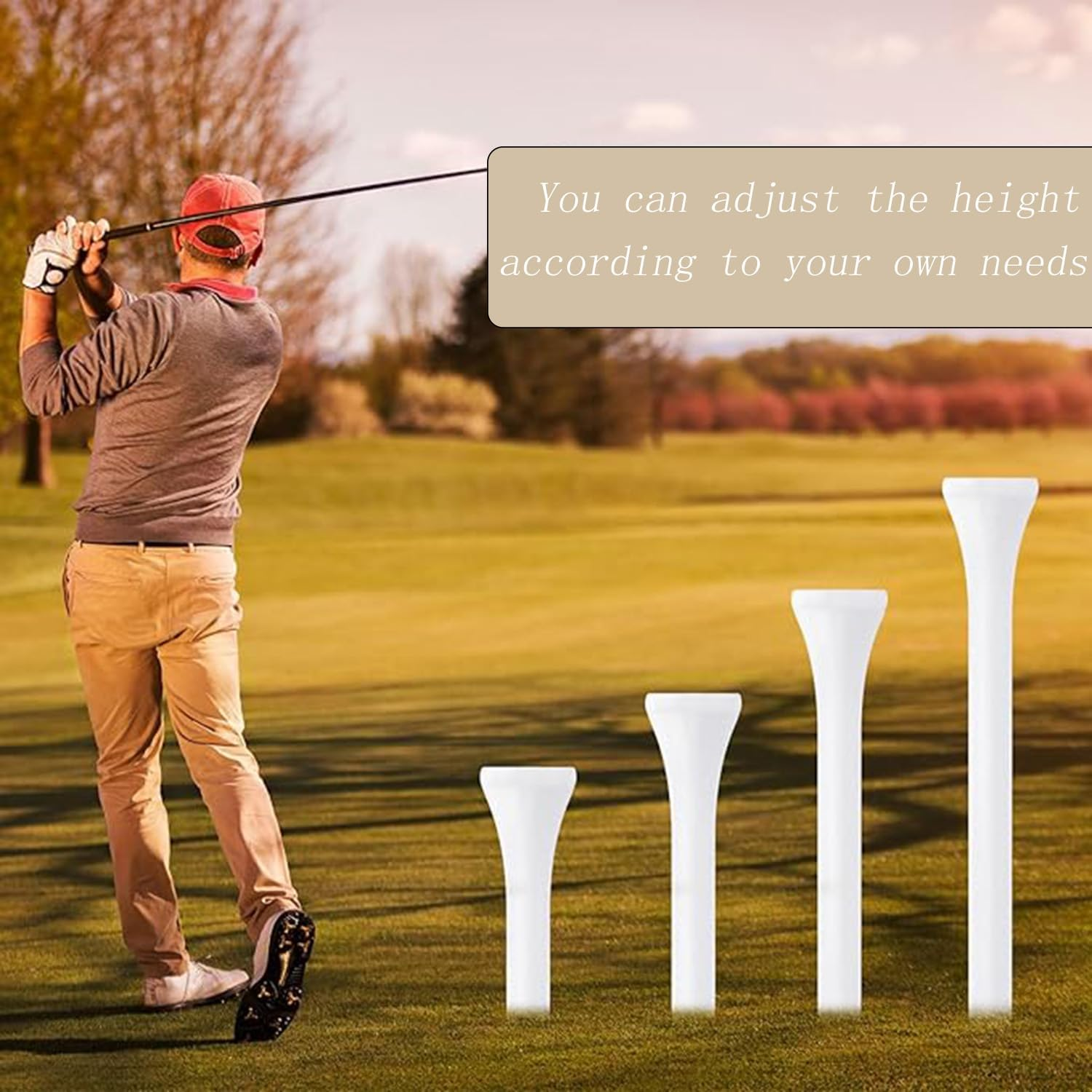 Hysgscwd 100Pcs Wooden Golf Tees, 83Mm/3-1/4In White Bulk Wood Golfing Tees, Durable Professional Natural Golf Balls Accessories, Long Tall Golf Tees, Reduce Friction and Side Spin, Sturdy and Stable image number 4