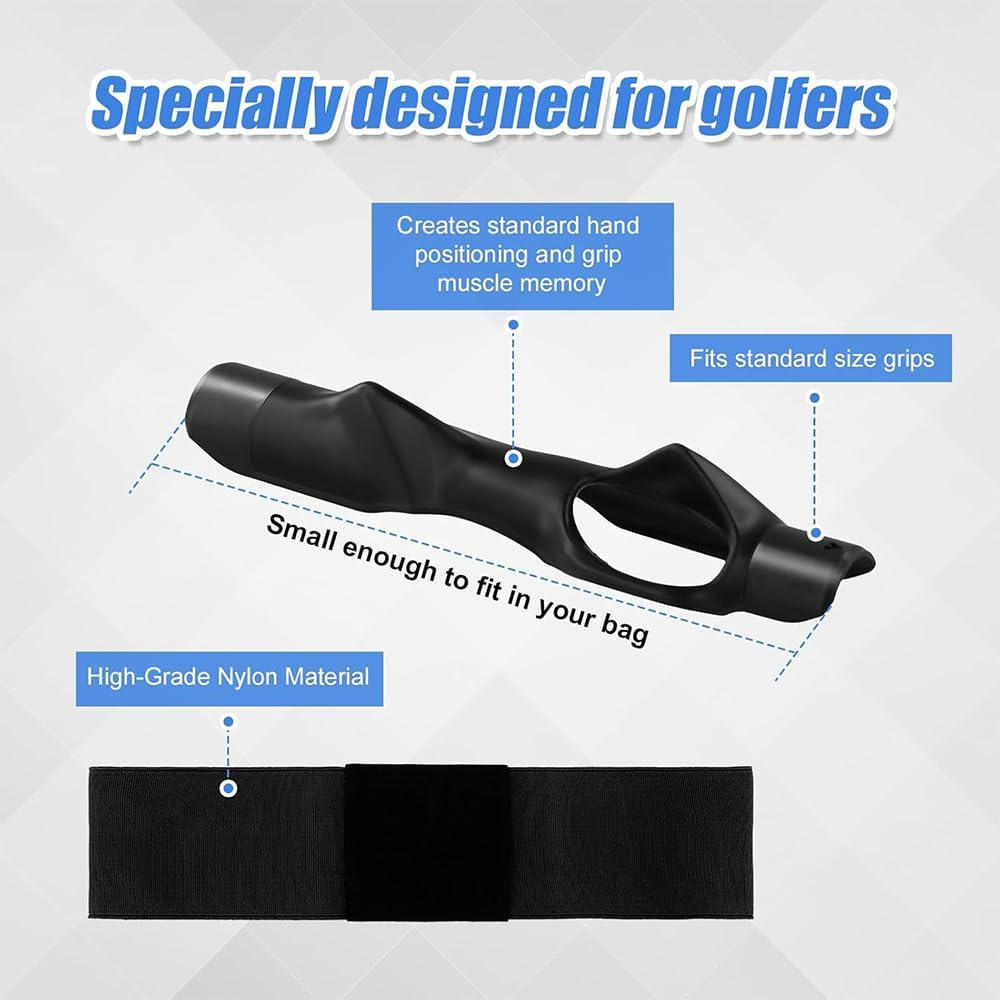 Grip Trainer Attachment & Swing Correcting Arm Band,Golf Right Hand Training Aid Connection Band Training Grip Attachment Accessories for Perfect Hand Positioning and Improved Swing Mechanics image number 3