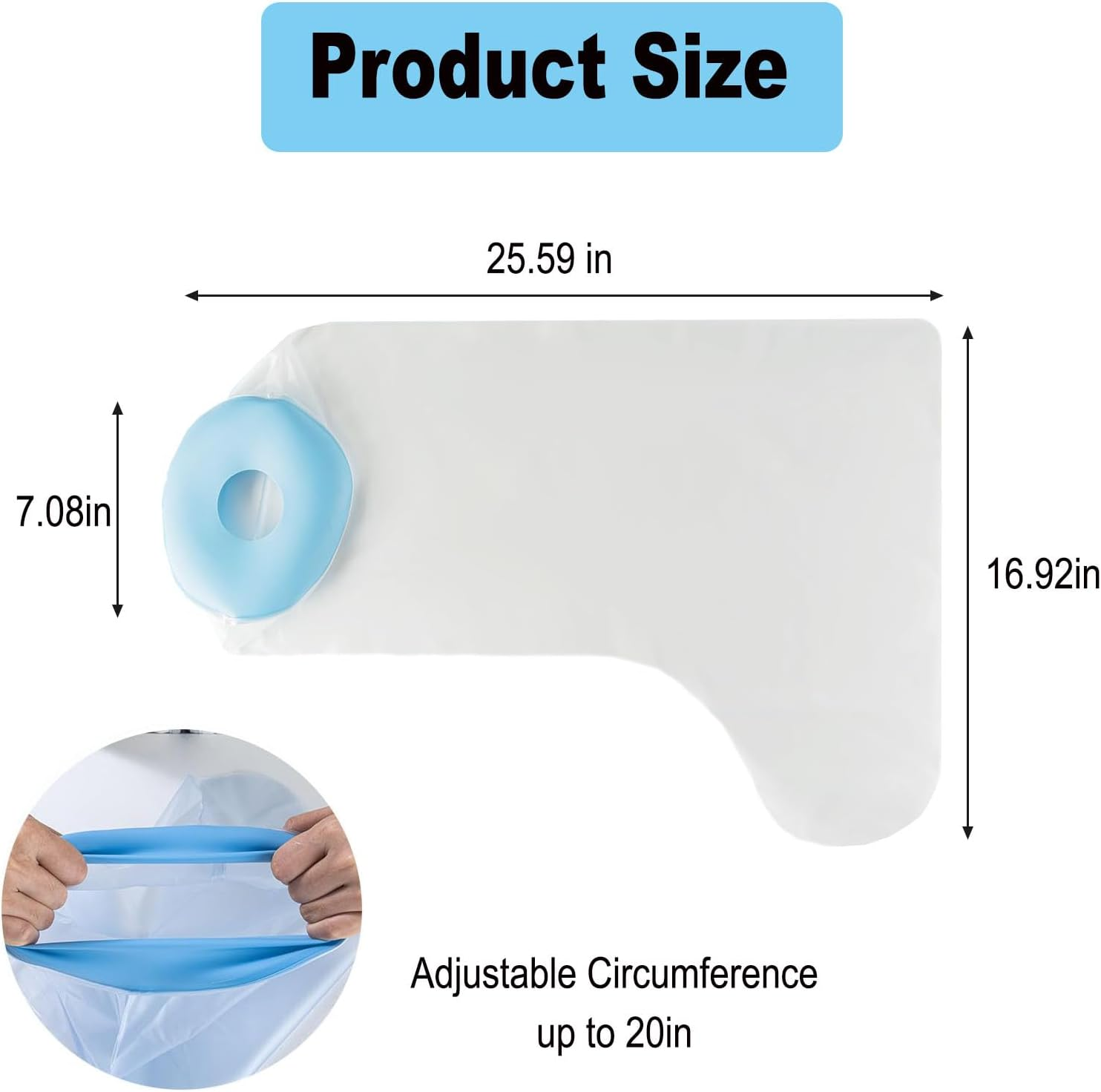 Waterproof Leg & Arm Cast Cover for Shower Reusable, Soft & Comfortable Cast Protector for Post-Surgery, Broken Bones, or Injuries Ideal Shower Bag for Short Leg Casts image number 4