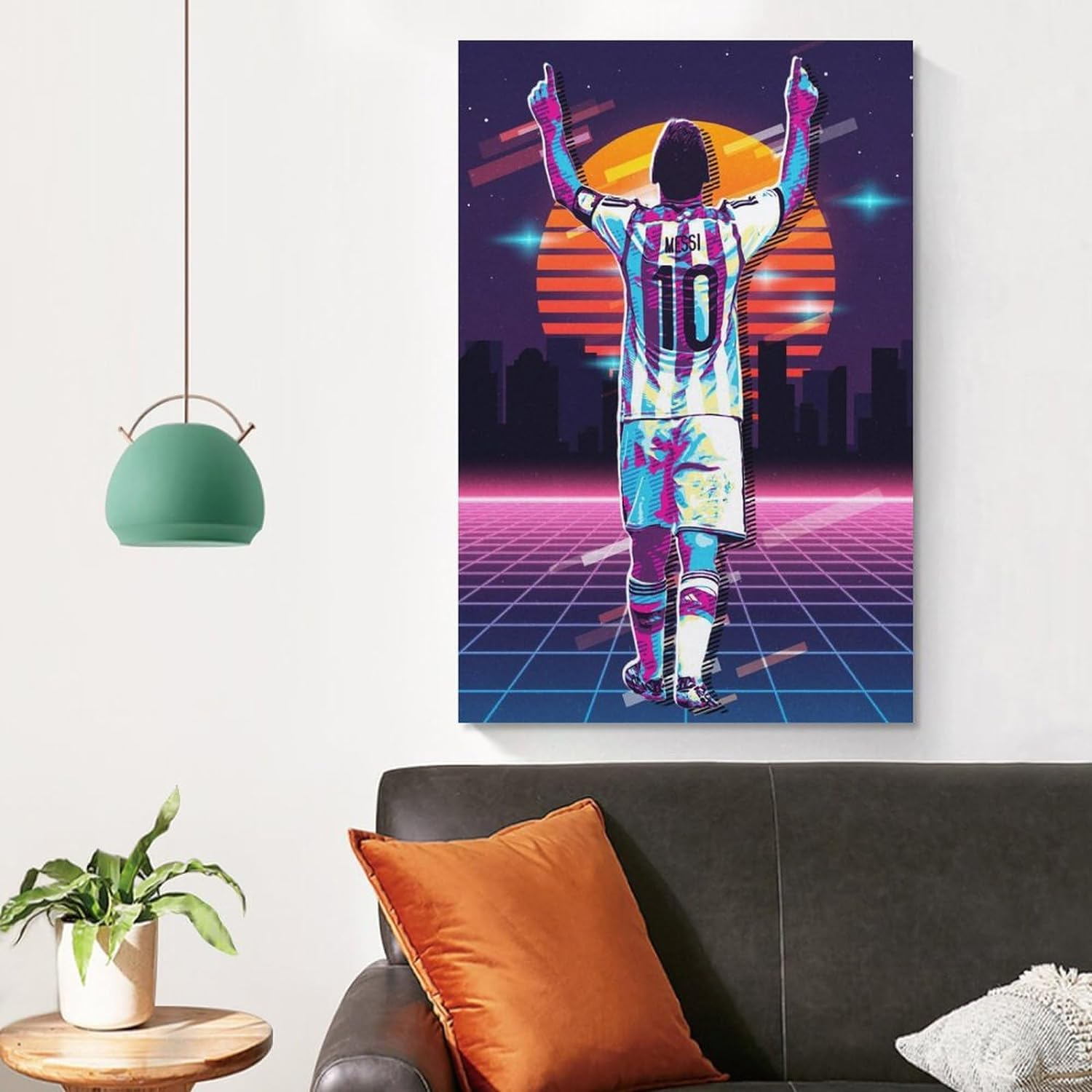 Wdpngf Wall Posters the Football King Messis Poster Soccer Posters for Boys Room Wall Art Paintings Canvas Wall Decor Home Decor Living Room Decor Aesthetic Prints 12X18Inch(30X45Cm) Unframe-Style-3 image number 6