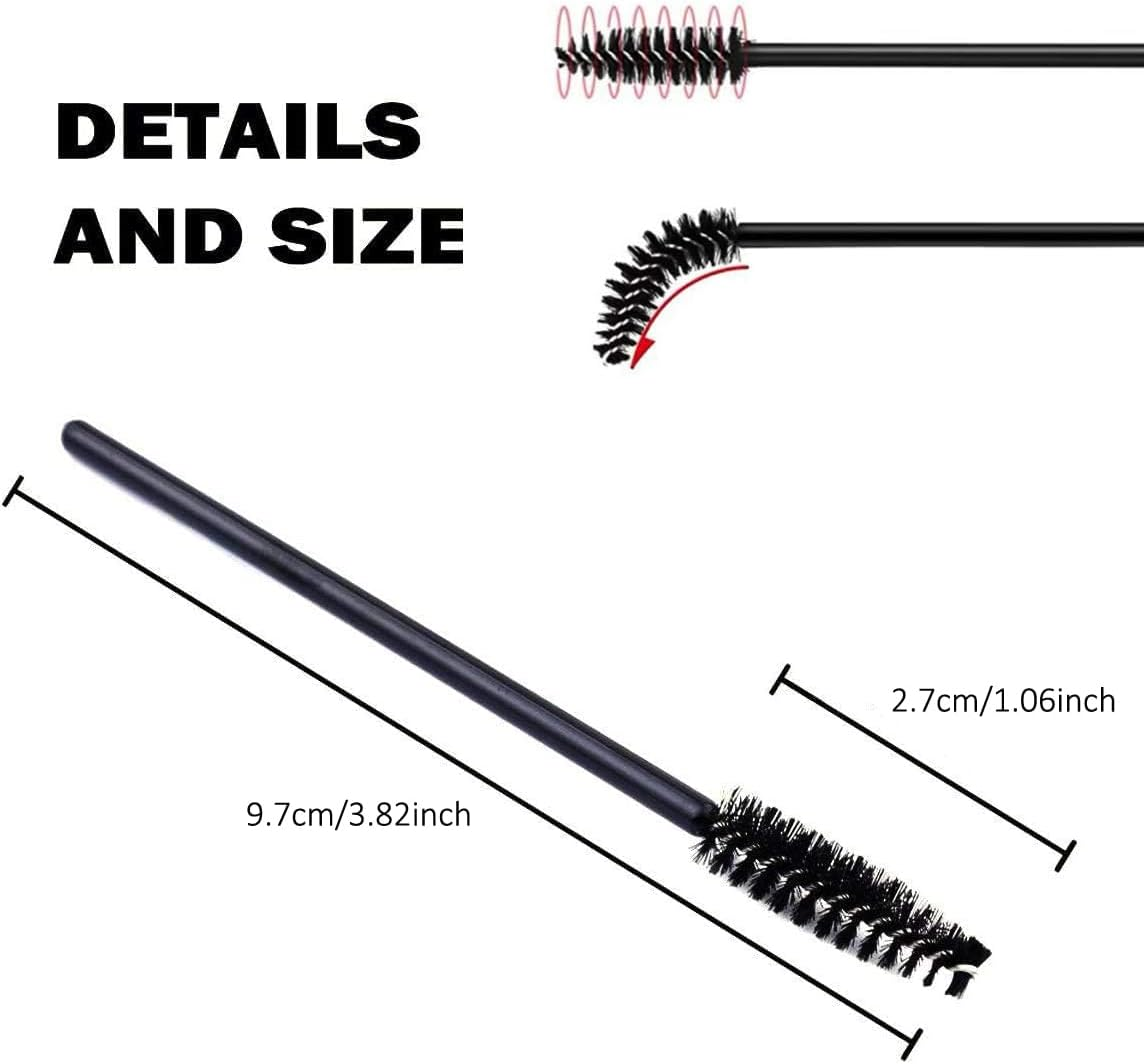 H HOME-MART 100 Pcs Eyelash Mascara Applicator Wand Brush Spoolies, Eyebrow Brush, Spoolie Brushes for Eye Lash and Brows image number 5