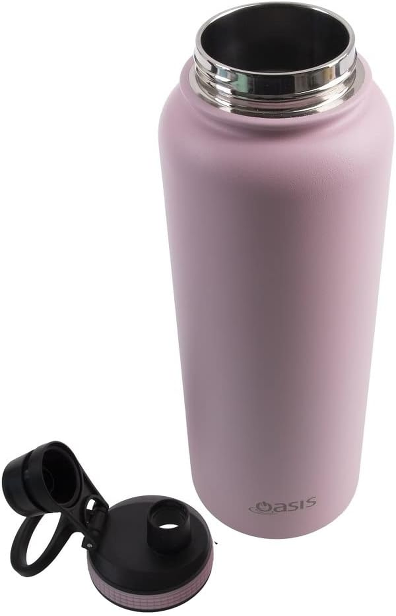OASIS STAINLESS STEEL CHALLENGER SPORTS BOTTLE with SCREW CAP 1.1L - CARNATION