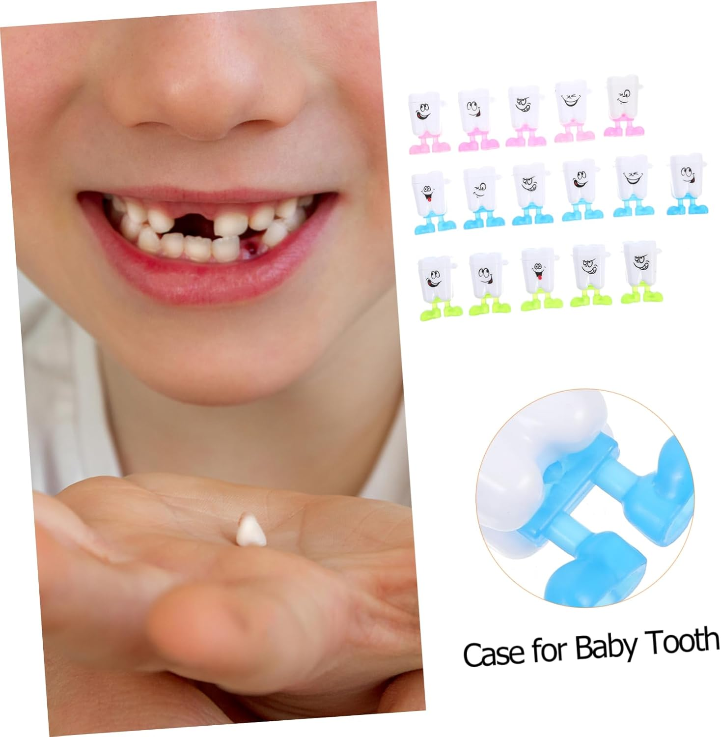 Abaodam 50Pcs Tooth Storage Box for Keepsake Organizer for Growing Teeth for Christening Christmas Birthdays More Durable Design for Safe Preservation image number 2