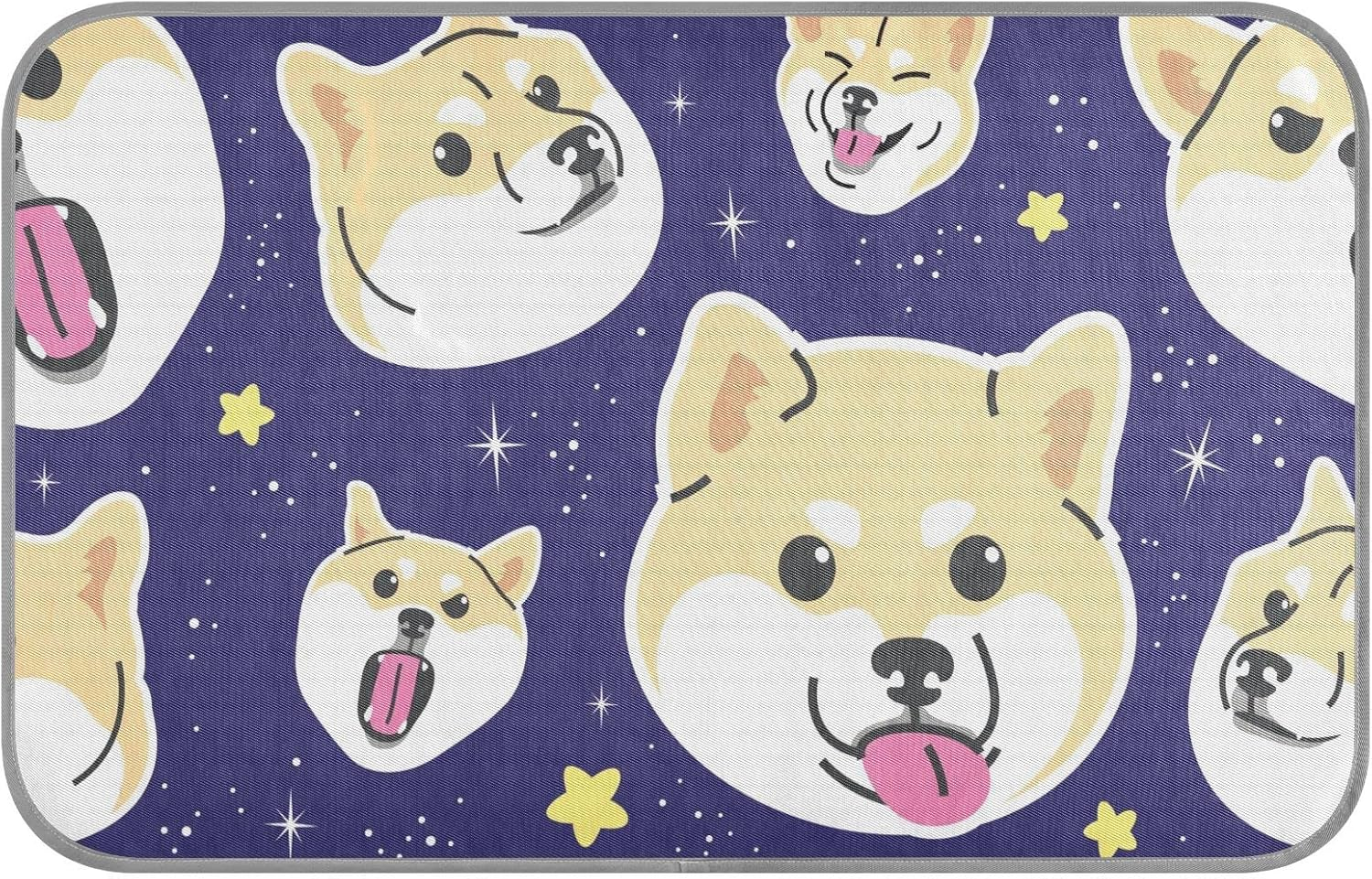 AIXIWAWA Shiba Inu Space Pet Cooling Mat for Cats Dogs Print, Summer Self Cooling and Sleeping Pad Small Size Non Toxic image number 2