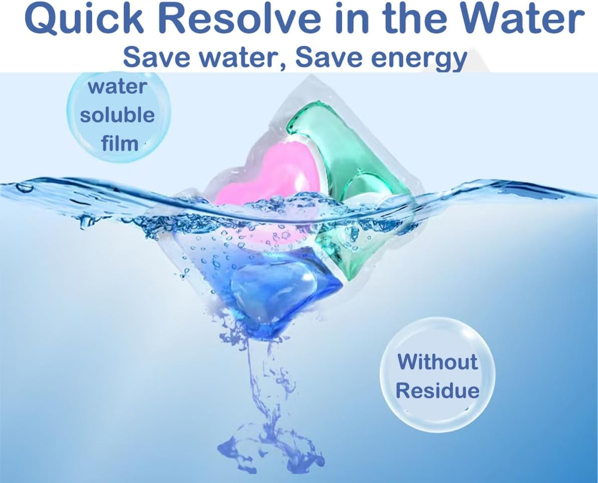 Laundry Detergent Pods, Concentrated Liquid Laundry Detergent Pacs, 3 in 1 High Efficiency, Flower&Fruit Scent (150 Pacs) image number 5