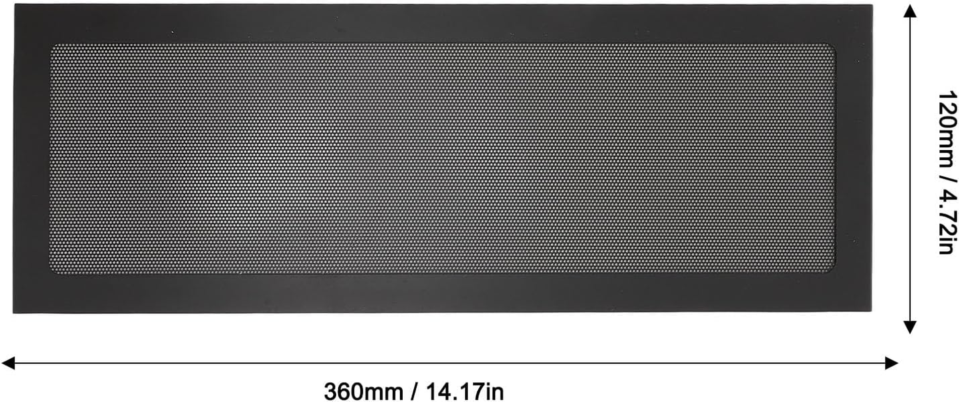 2Pcs Magnetic Dust Filter PC, Computer Fan Filter Grills PVC, 4.72X14.17In Magnetic Frame PC Cooler Fan Dust Filter Fine Mesh for Fan Vent for Computer Cooler Fan (Black) - White image number 7
