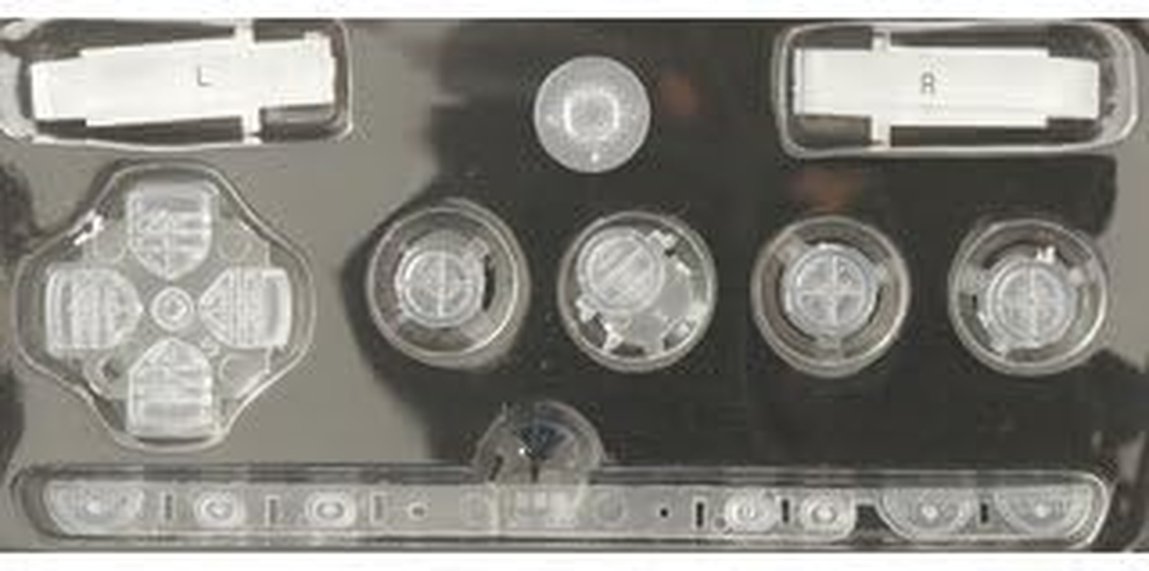 Gametown New Replacement PSP 1000 Full Housing Shell Cover with Button Screw Set -Crystal Clear White. image number 2