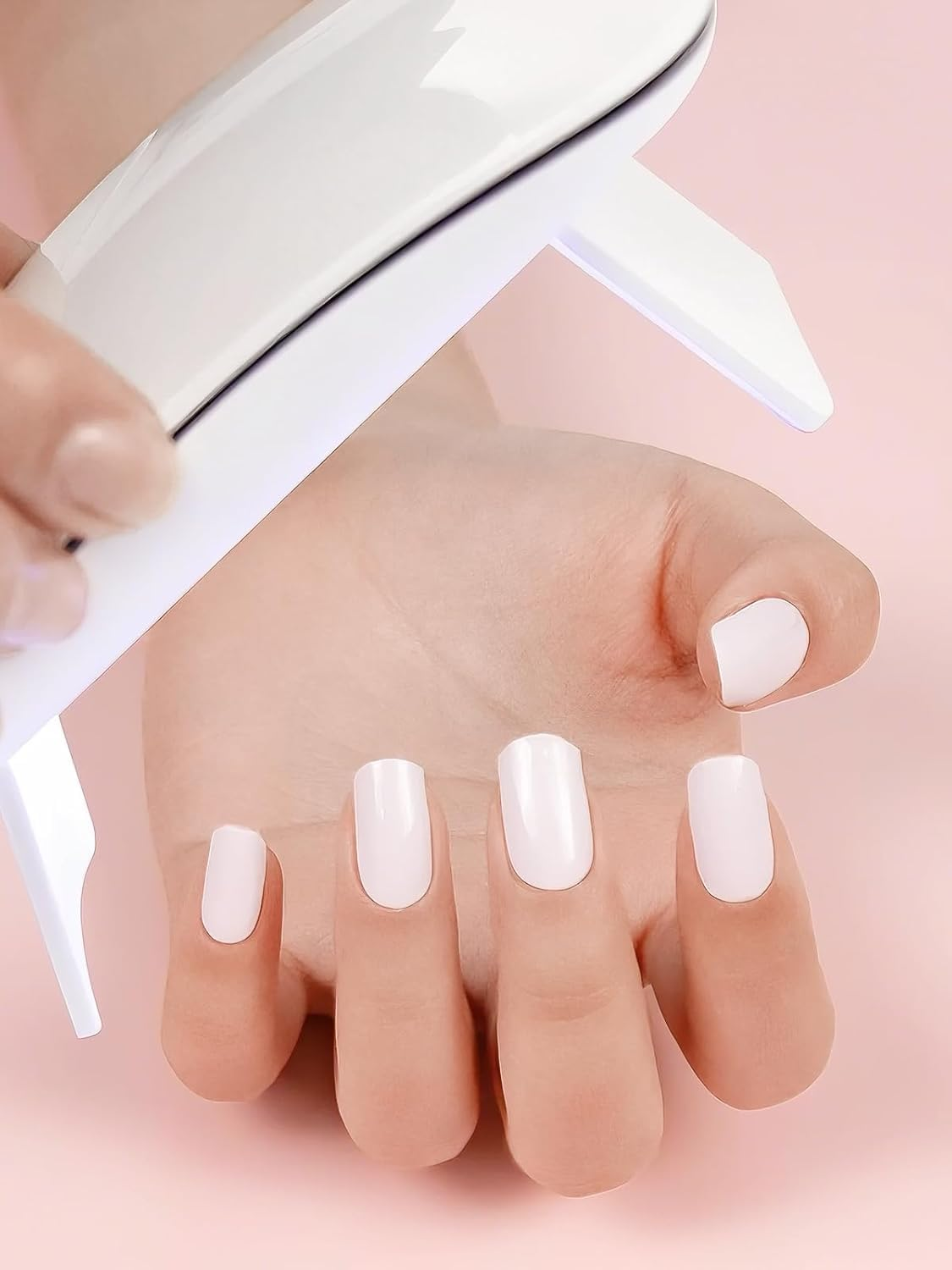 EBANKU 20PCS Gel Nails Polish Strips, Adhesive Full Wrap Nails Art Sticker, Waterproof Nail Wrap Stickers with File and Stick（Uv/Led Lamp Required） - Pink image number 3