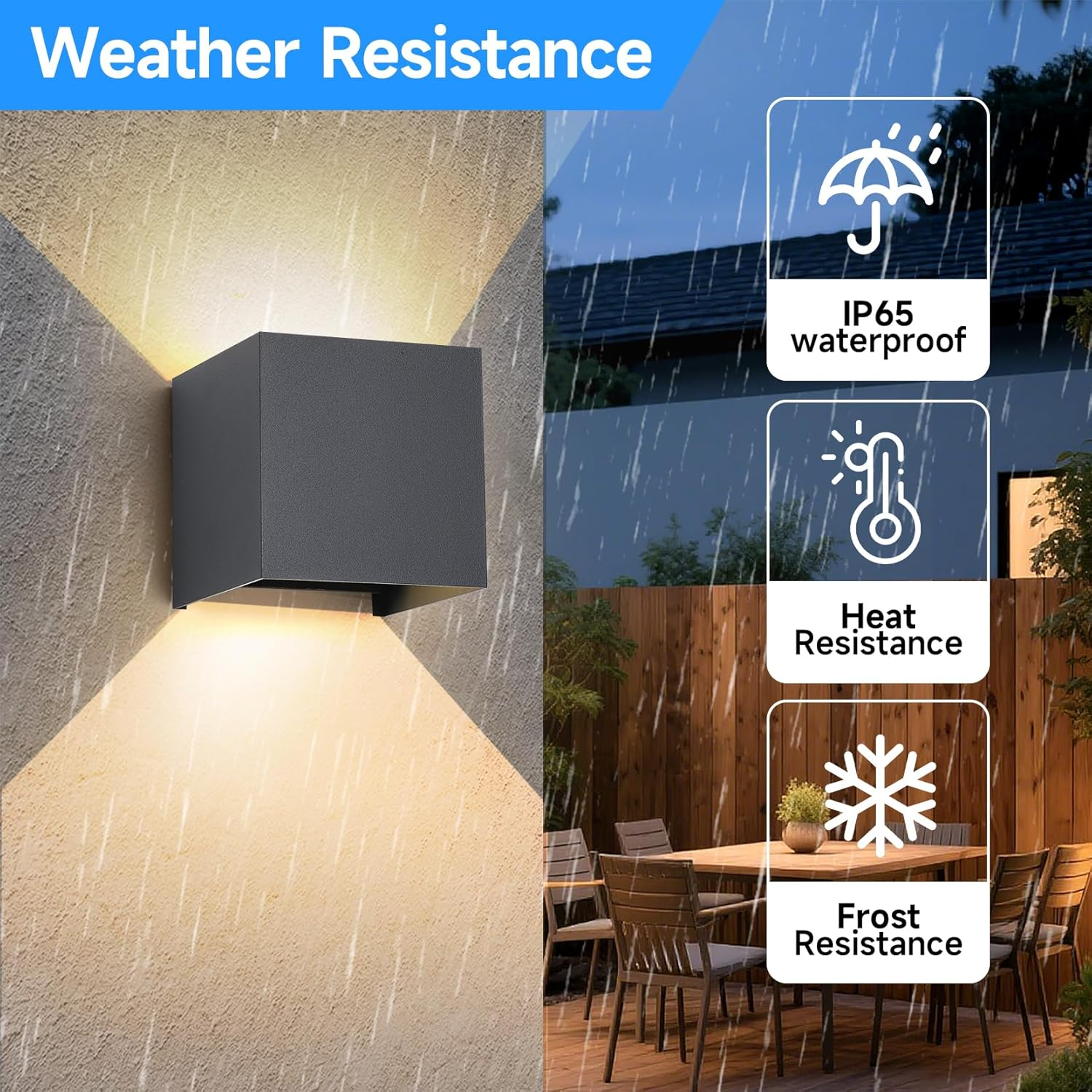 Wisdom Line 4-Piece Wall Light, LED G9 4000K 12W, IP65 Waterproof, Adjustable Angle 0-120&deg;, Anthracite for Indoor/Outdoor Garden Living Room Bedroom image number 3