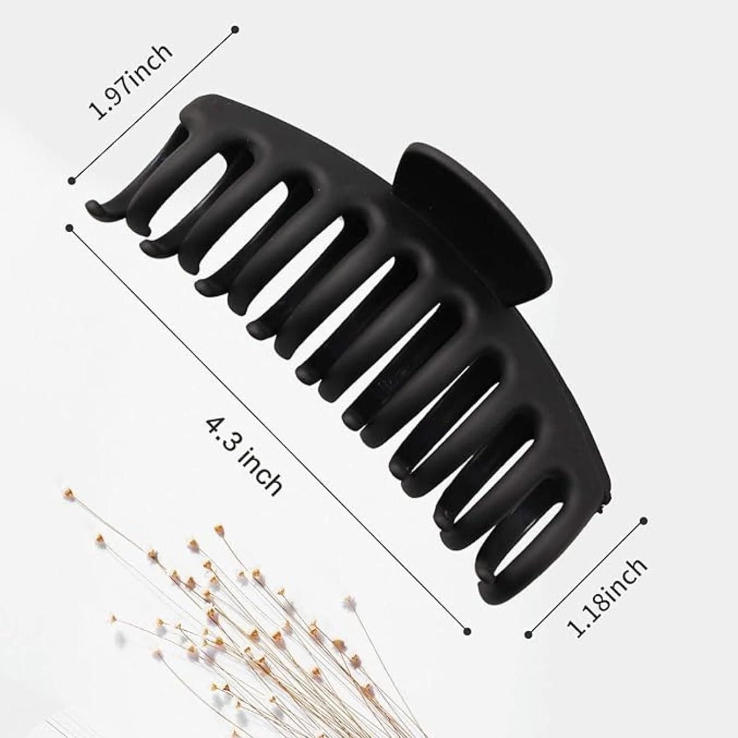 Kalione 2PCS Matte Large Claw Clips for Thick Hair,Large Size Hairs Clip for Women,Fashion Hairs Barrettes for Women, Strong Hold Hair Accessories,Claw Clips for Everyday Hold and Comfortable Wear image number 4