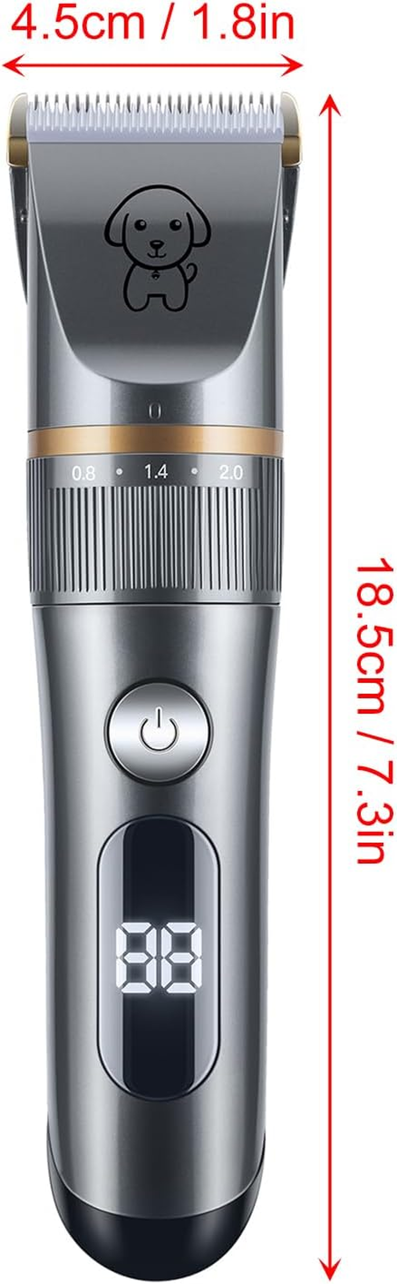 Cat Clippers,Pet Hair Trimmer Quiet Cat Clippers Grooming Kit with Comb 5 Speed Cat Shavers for Matted Long Hair image number 6