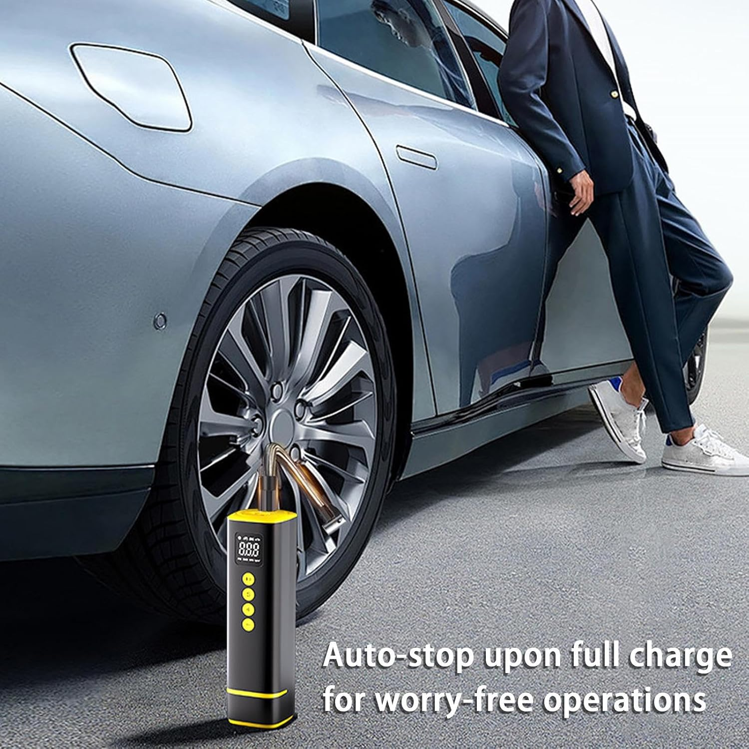 Dreuhuing Tire Inflator Portable Air Compressor - Cordless Tire Inflator Portable Air Compressor | 150Psi Electric Tyre Pressure Gauge for Wheel Ball Bicycle Truck Motorcycle Bike Automotive image number 1