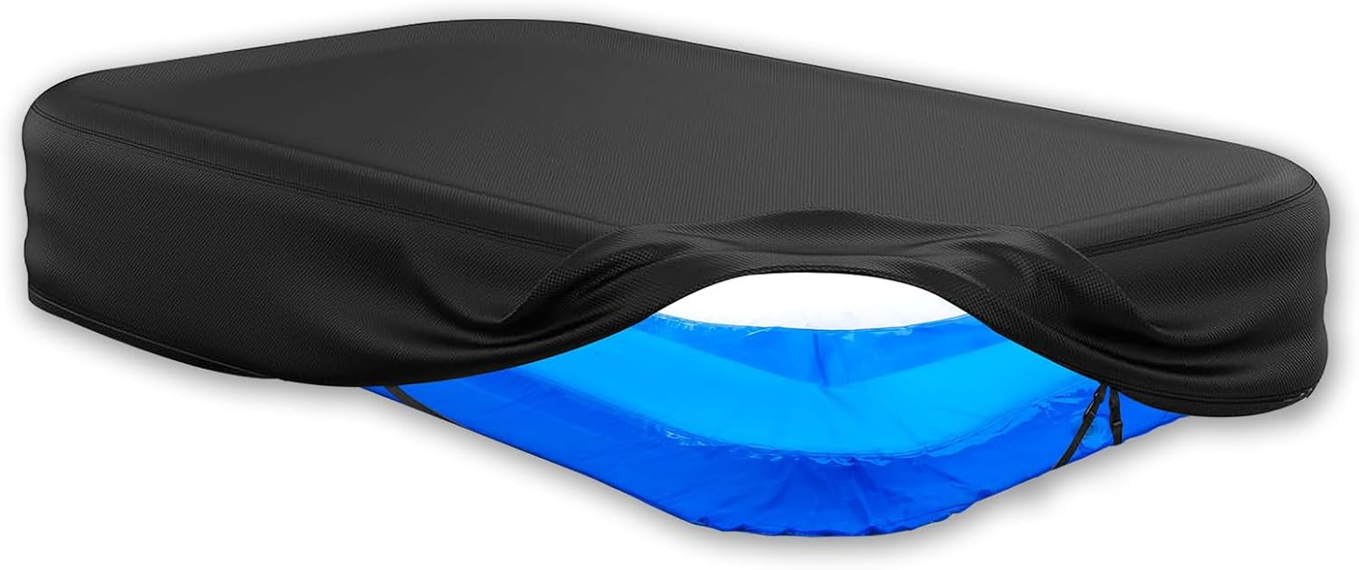 Rectangular Pool Cover for Inflatable Pool, 10.2X6.2X1.7Ft 210D PU Water Proof Oxford Fabric Cover with Elastic Band & Buckle Loop