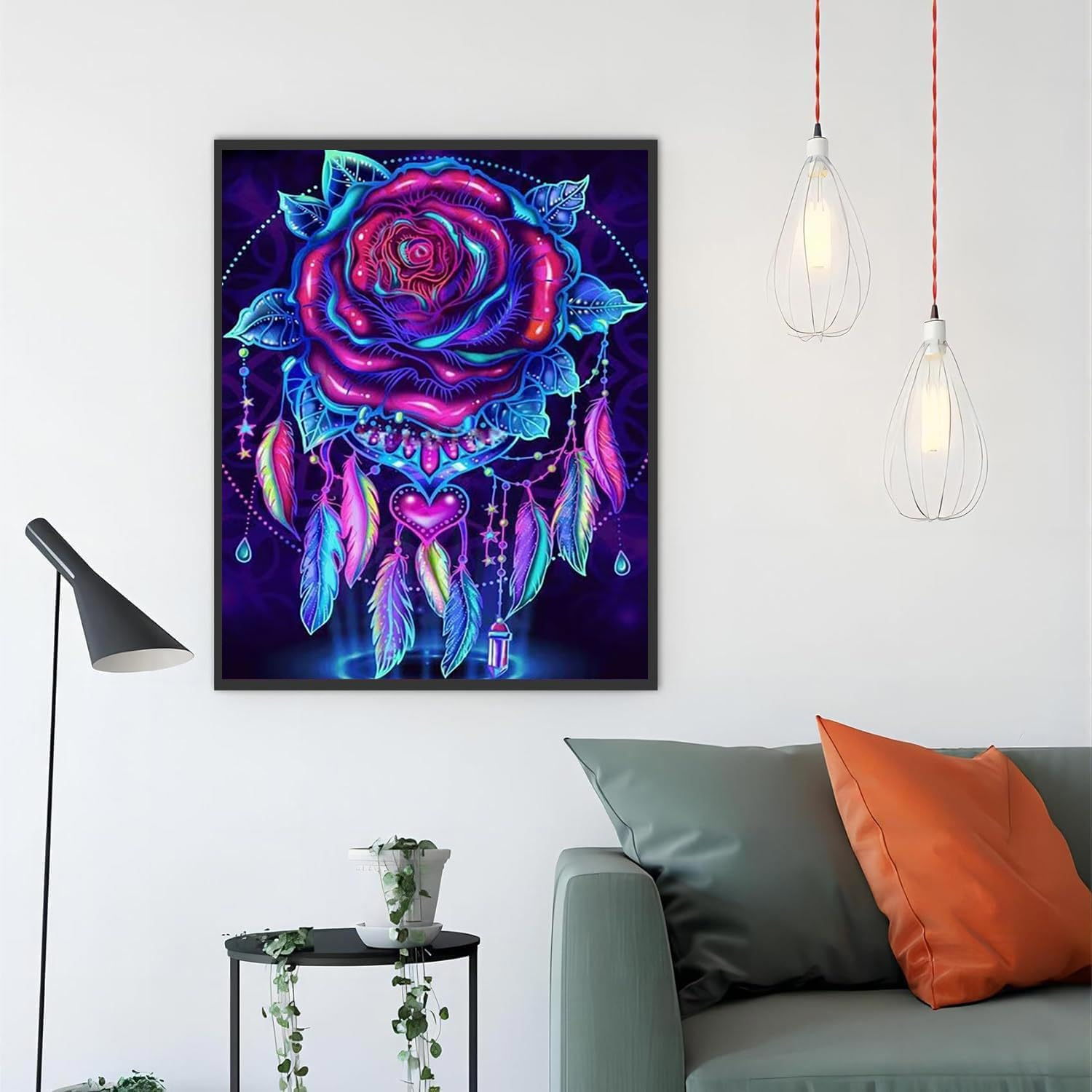 Diamond Painting Kits for Adults, Rose 5D DIY Diamond Art Kits Full Drill Diamond Dots for Gift Wall Decor and Relaxation Gem Arts 12X16 Inch image number 5