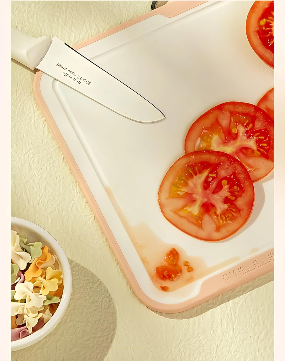 Roagoway 3-Piece Chopping Board Set with Storage Holder, Kitchen Cutting Board Food Prep Mats image number 6