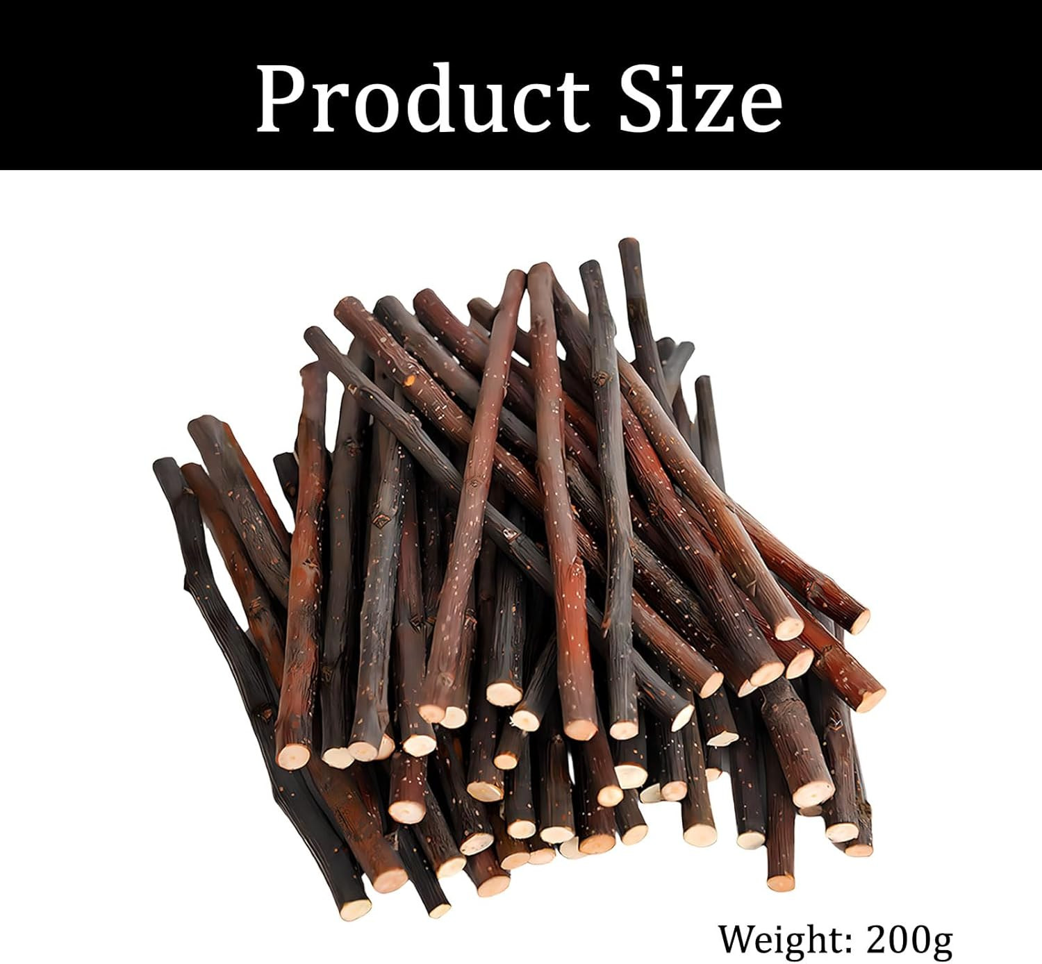 Turadh 200G Natural Apple Wood Chew Sticks,Small Animal Dental Chew Toys for Rabbits, Guinea Pigs, Chinchillas, Hamsters, Bunny Treats with Timothy Hay, Molar Teeth Stick, Rabbit Food image number 2