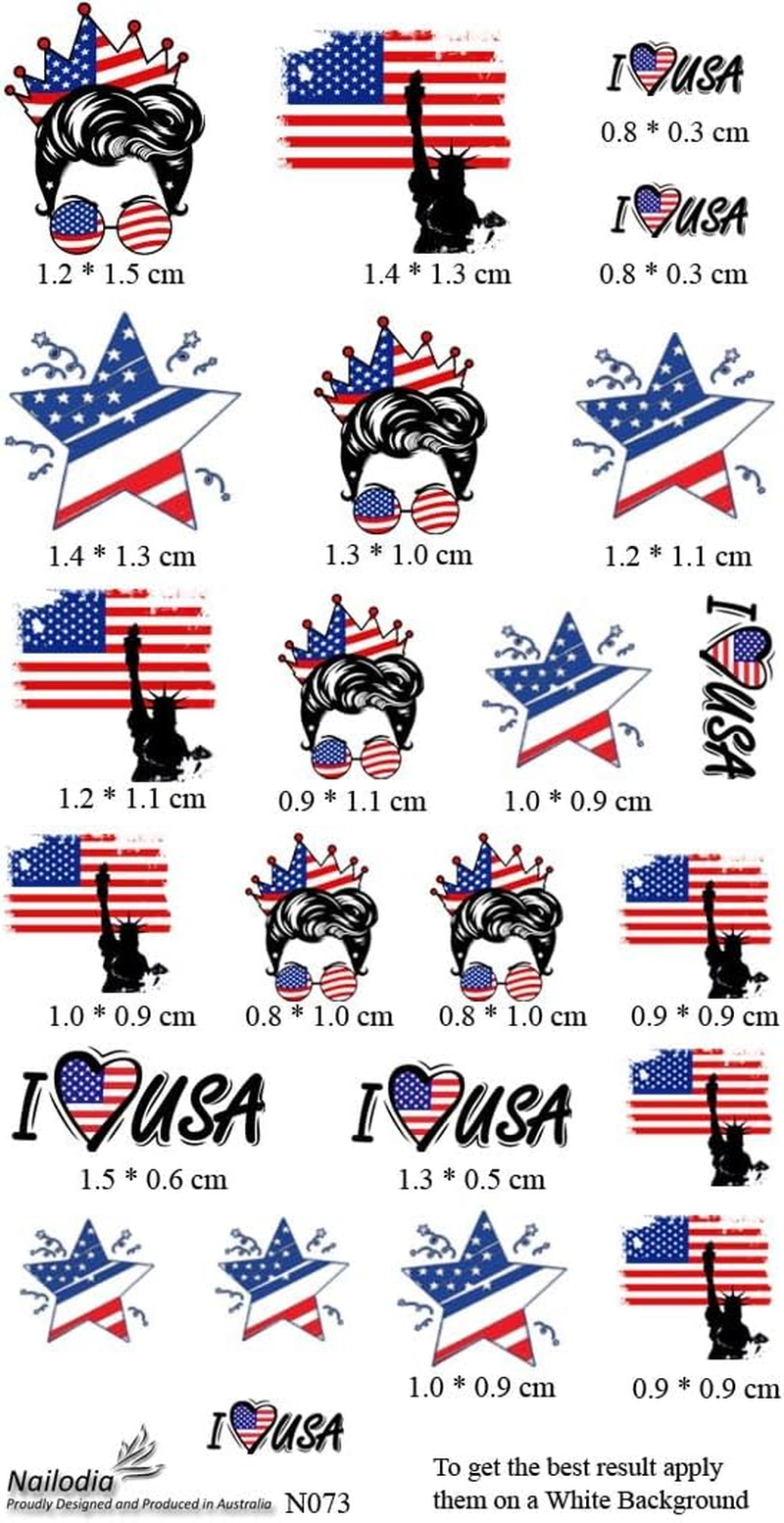 USA Independence Day 4Th July Nail Art Decal Sticker image number 3