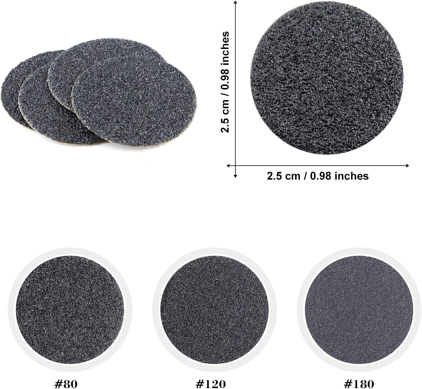 BNG Foot File for Callus Remover, Pack of 50, Foot Sandpaper, Replacement Foot Files Pads with Electric Sanding Disc Shaft for Cracked Heels, Hard Dead Skin, Pedicure Set #80