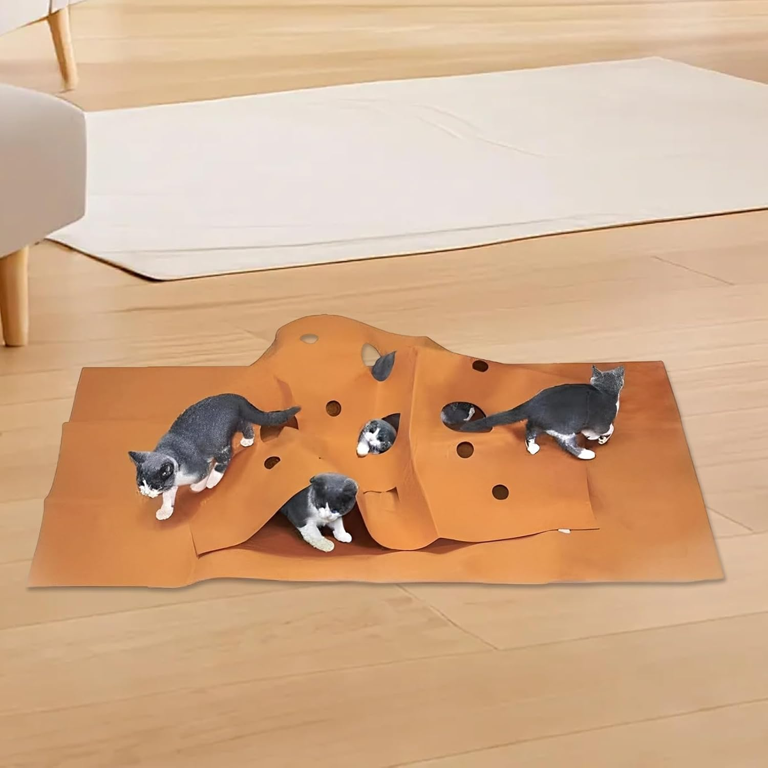 Cat Activity Mat - Agility Training Mat | Interactive Kitten Toy Enrichment Furniture for Apartment Home Indoor Outdoor Travel Daily Climbing Exercise Hunting image number 4