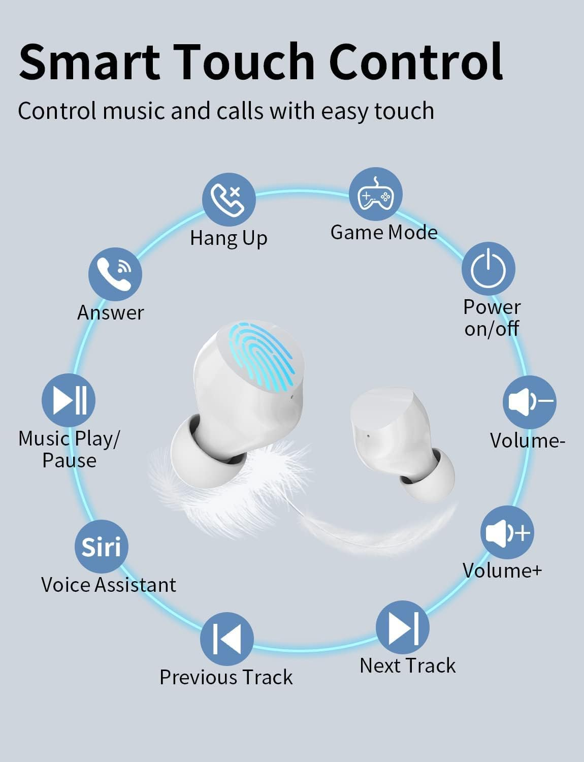 Wireless Earbuds for Kids, Bluetooth Headset with Cute Panda Charging Case, Bluetooth 5.0 Noise Cancellation, Type C Charging, 3D Stereo Deep Bass, Wireless Earbuds for Sports and Outwork