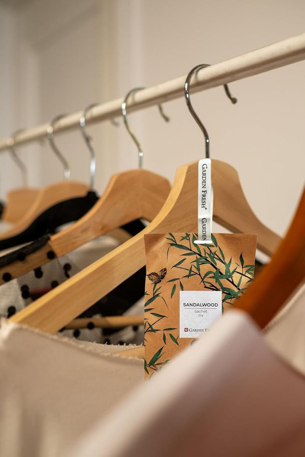 Garden Fresh Sandalwood Wardrobe Fresheners Sachet for Drawer, Closets, Rooms, Wardrobe, Bathrooms and Cars - Long Lasting Fragrance 5 Pack image number 5