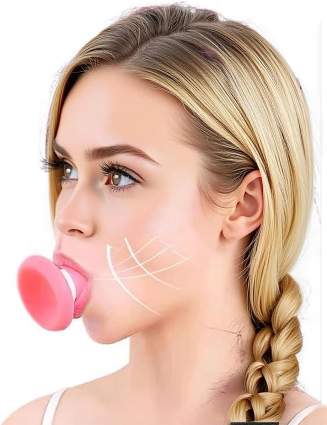 Face Exerciser & Jaw Trainer for Double Chin Reduction, Skin Tightening and Wrinkle Reduction - 22 X 62 X 35 Mm, 1 X Face Slimming Exerciser for Women and Men, Povtor image number 3