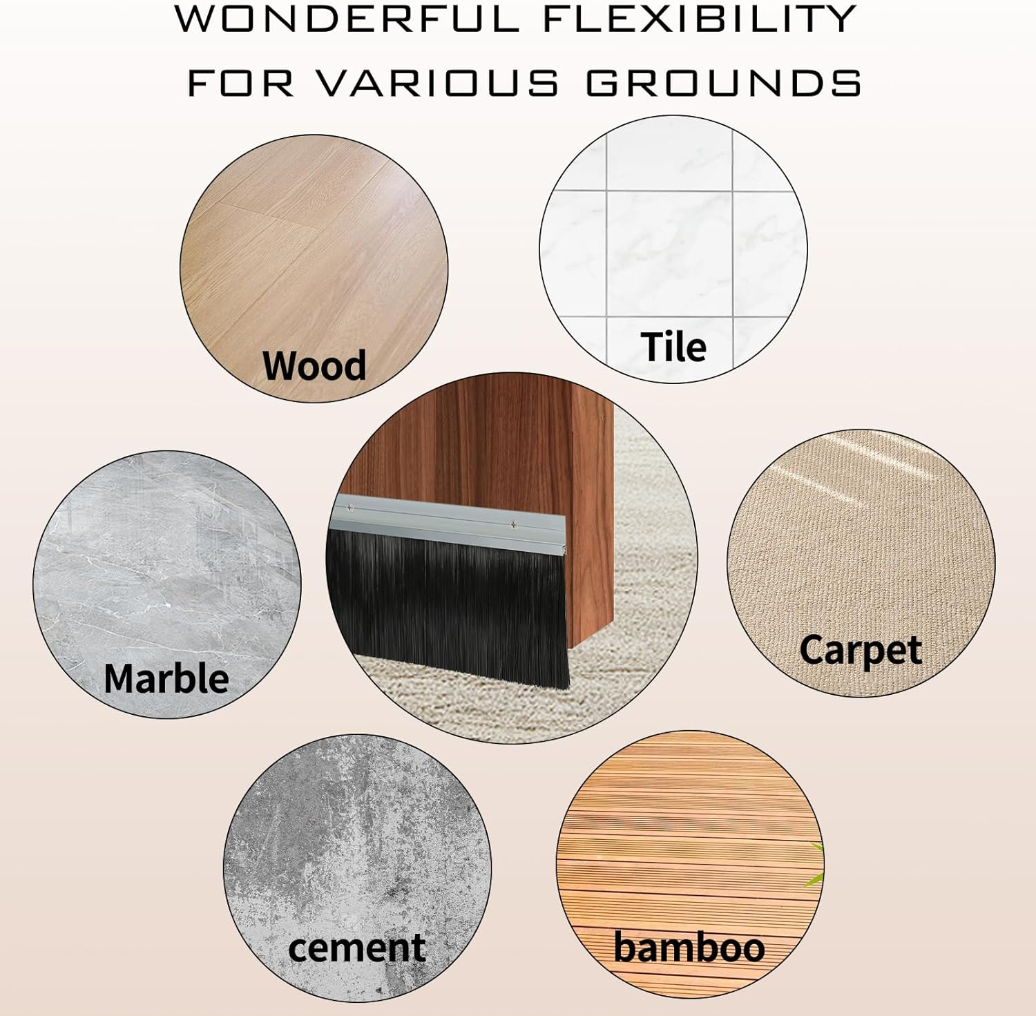 Retsun 1 Set 2.5 Inches Net Width Door Brush Sweeps Seal Garage Roll up Door Brush Durable Easy Mounting for Exterior Doors (2.5 Inches, 1) image number 4