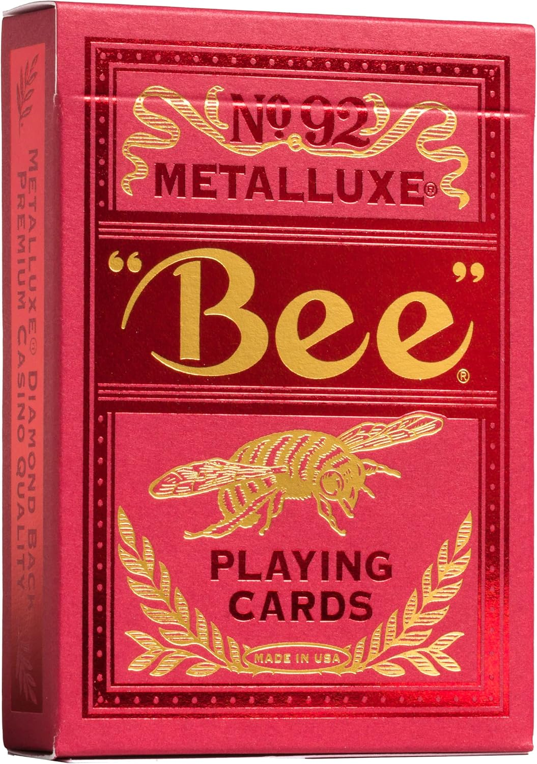 US Playing Cards Bee Red Metalluxe Playing Cards image number 5