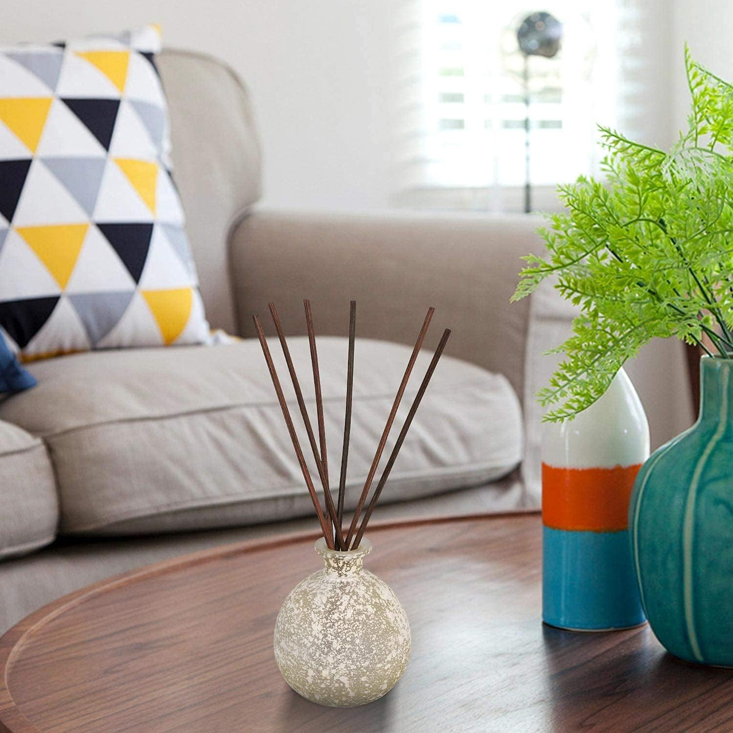 10 Inch 100 PCS Natural Rattan Wood Reed Diffuser Sticks Essential Oil Aroma Replacement Aroma Reed Diffuser Sticks image number 1