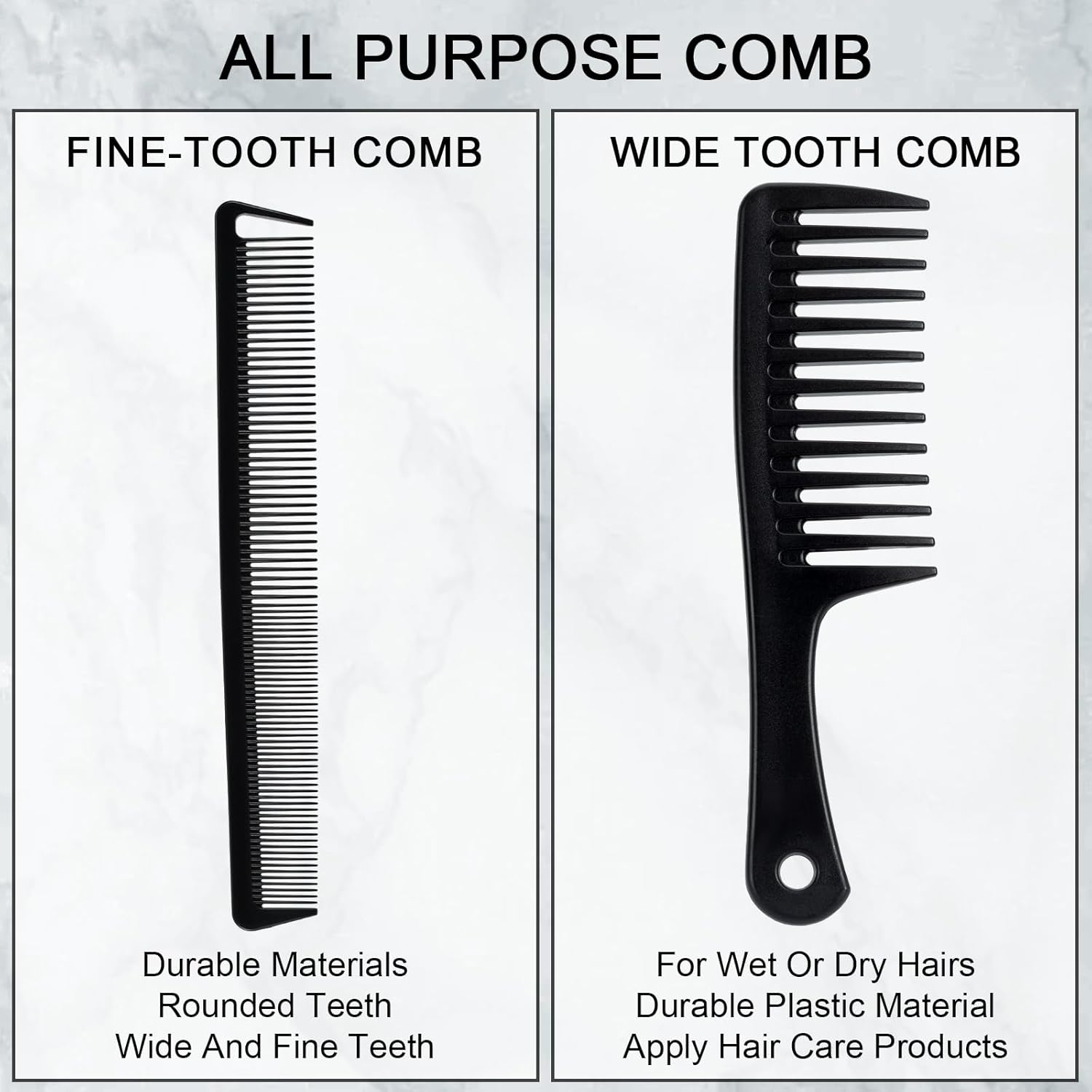 3PCS Wide Tooth Comb Afro Comb for Men Afro Hair Pick Men&rsquo;S Combs for Hair Detangling Comb for Curly Hair Carbon Fiber, 3 Piece image number 1