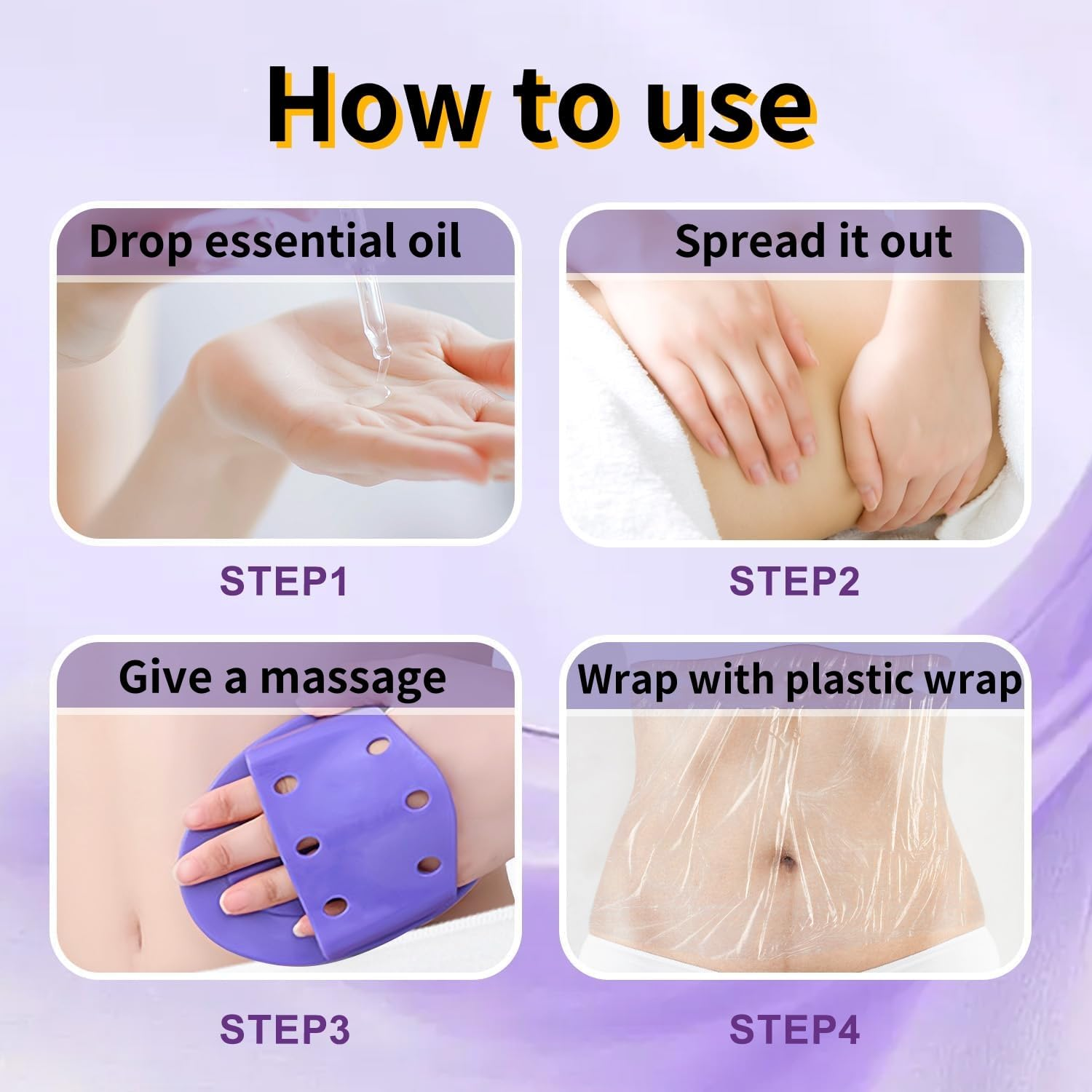 Massage Brush for Belly Body Relaxation Massage Comb Essential Oil Brush Body Scrubber Bath Body Brushes SPA Massager Device, Meridian Pressure Brush for Belly, Arms, Legs, Back (2 Pcs) image number 4